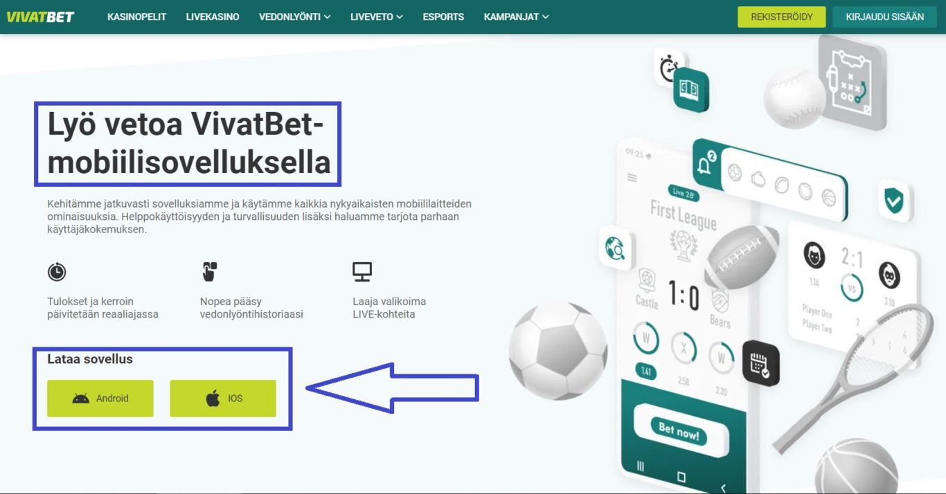 Vivatbet APK: lataaminen ja asentaminen Android-laitteeseen